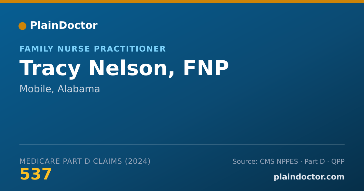 Shareable card for Tracy Nelson, FNP - Family Nurse Practitioner, Mobile, AL