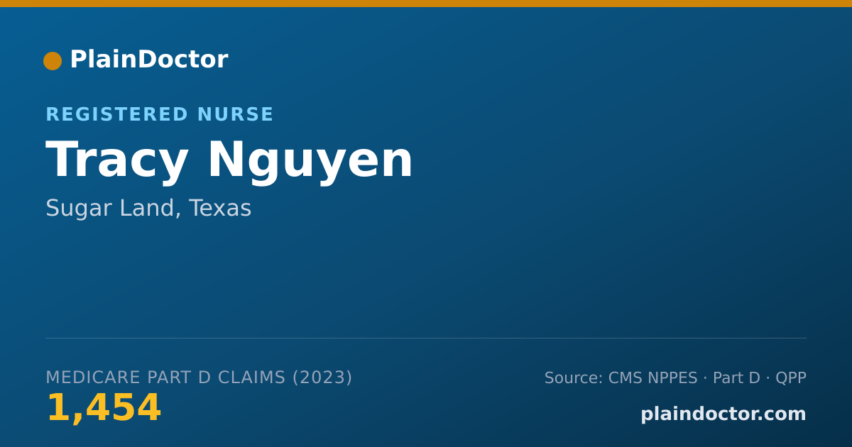 Shareable card for Tracy Nguyen - Registered Nurse, Sugar Land, TX