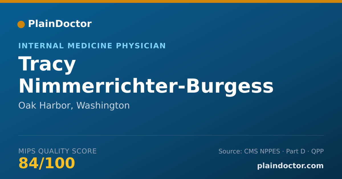 Shareable card for Tracy Nimmerrichter-Burgess - Internal Medicine Physician, Oak Harbor, WA