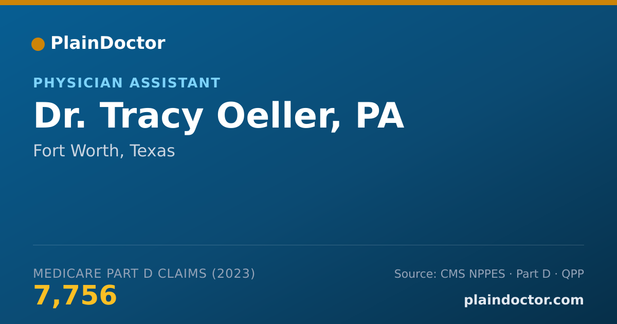 Shareable card for Tracy Oeller, PA - Physician Assistant, Fort Worth, TX