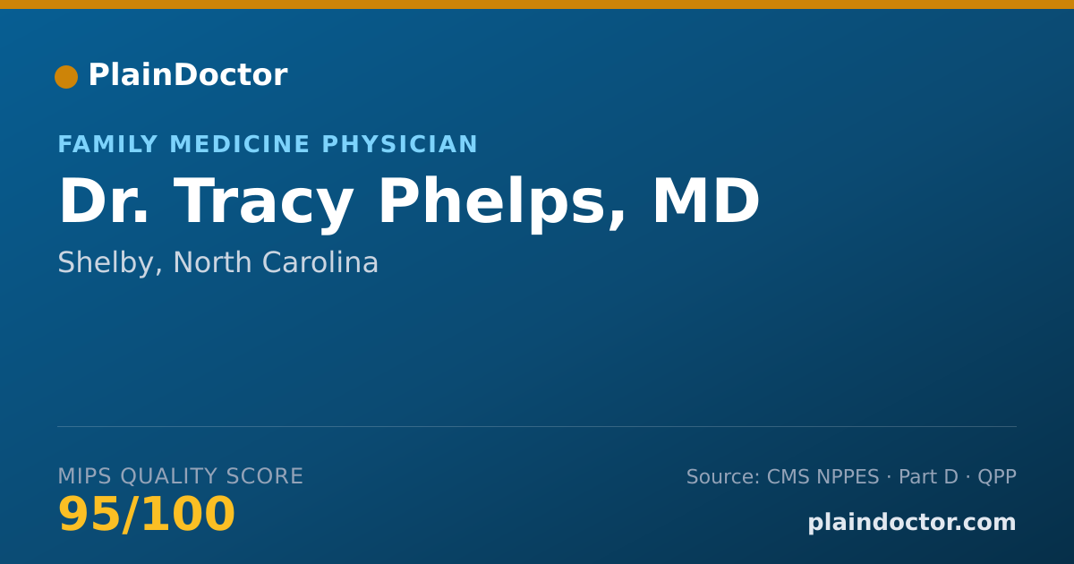 Shareable card for Tracy Phelps, MD - Family Medicine Physician, Shelby, NC
