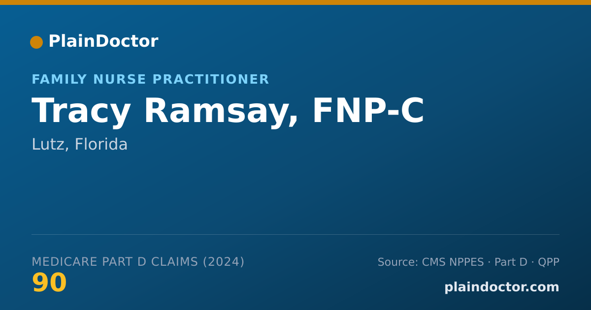 Shareable card for Tracy Ramsay, FNP-C - Family Nurse Practitioner, Lutz, FL
