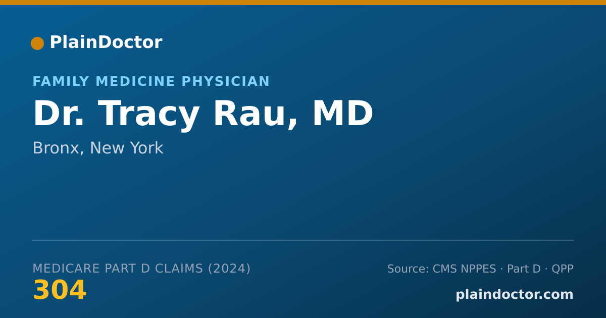Shareable card for Tracy Rau, MD - Family Medicine Physician, Bronx, NY