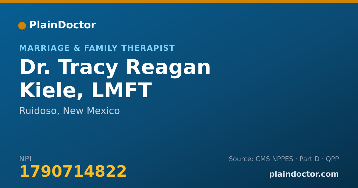 Shareable card for Tracy Reagan Kiele, LMFT - Marriage & Family Therapist, Ruidoso, NM