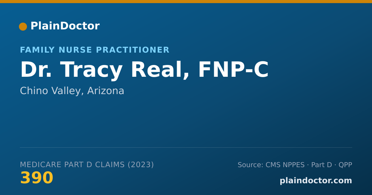 Shareable card for Tracy Real, FNP-C - Family Nurse Practitioner, Chino Valley, AZ