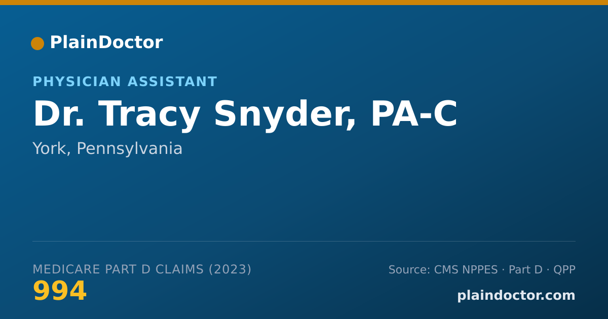 Shareable card for Tracy Snyder, PA-C - Physician Assistant, York, PA