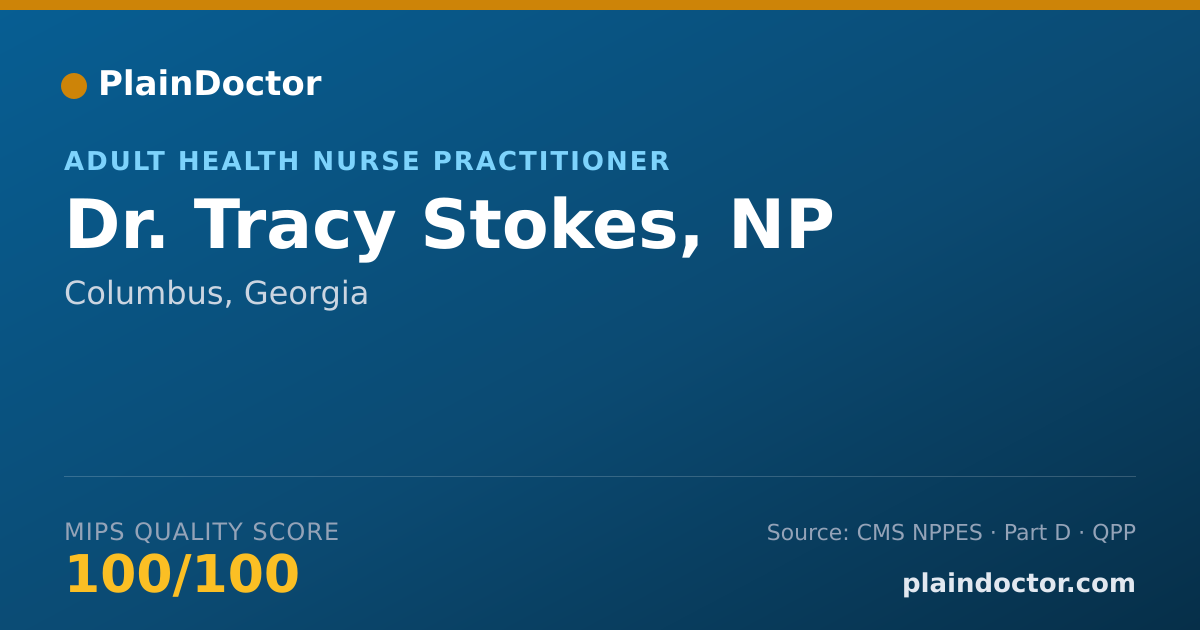 Shareable card for Tracy Stokes, NP - Adult Health Nurse Practitioner, Columbus, GA