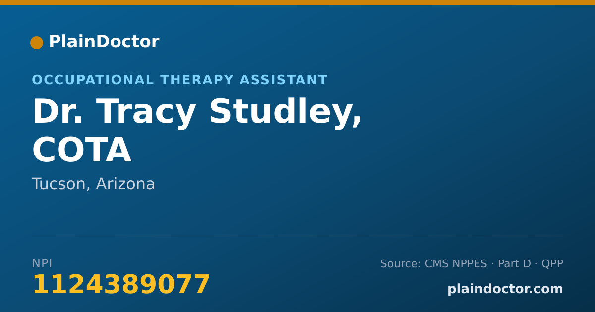 Shareable card for Tracy Studley, COTA - Occupational Therapy Assistant, Tucson, AZ