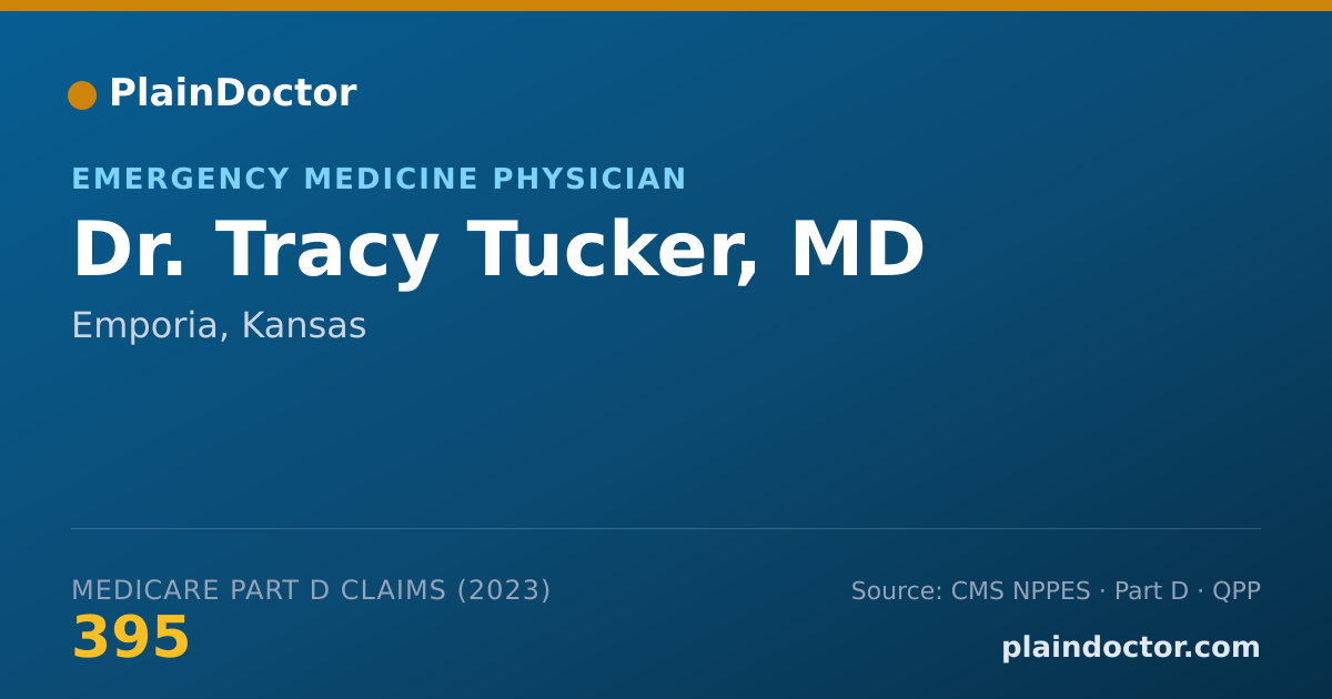 Shareable card for Tracy Tucker, MD - Emergency Medicine Physician, Emporia, KS