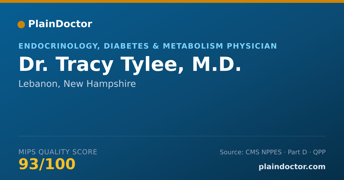 Shareable card for Tracy Tylee, M.D. - Endocrinology, Diabetes & Metabolism Physician, Lebanon, NH