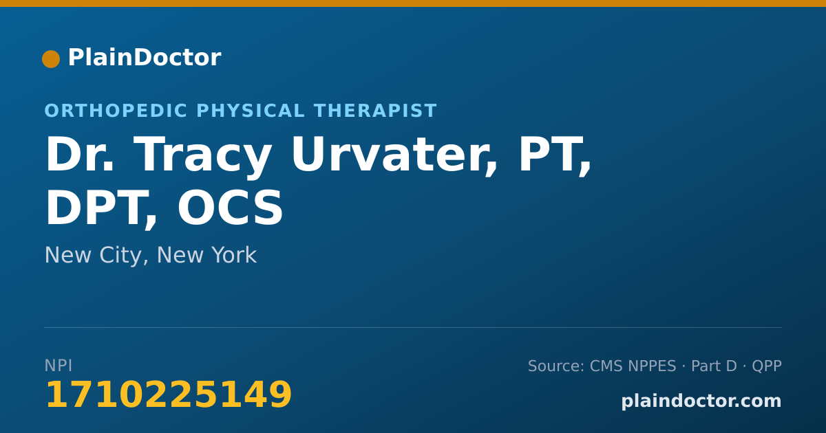 Shareable card for Tracy Urvater, PT, DPT, OCS - Orthopedic Physical Therapist, New City, NY