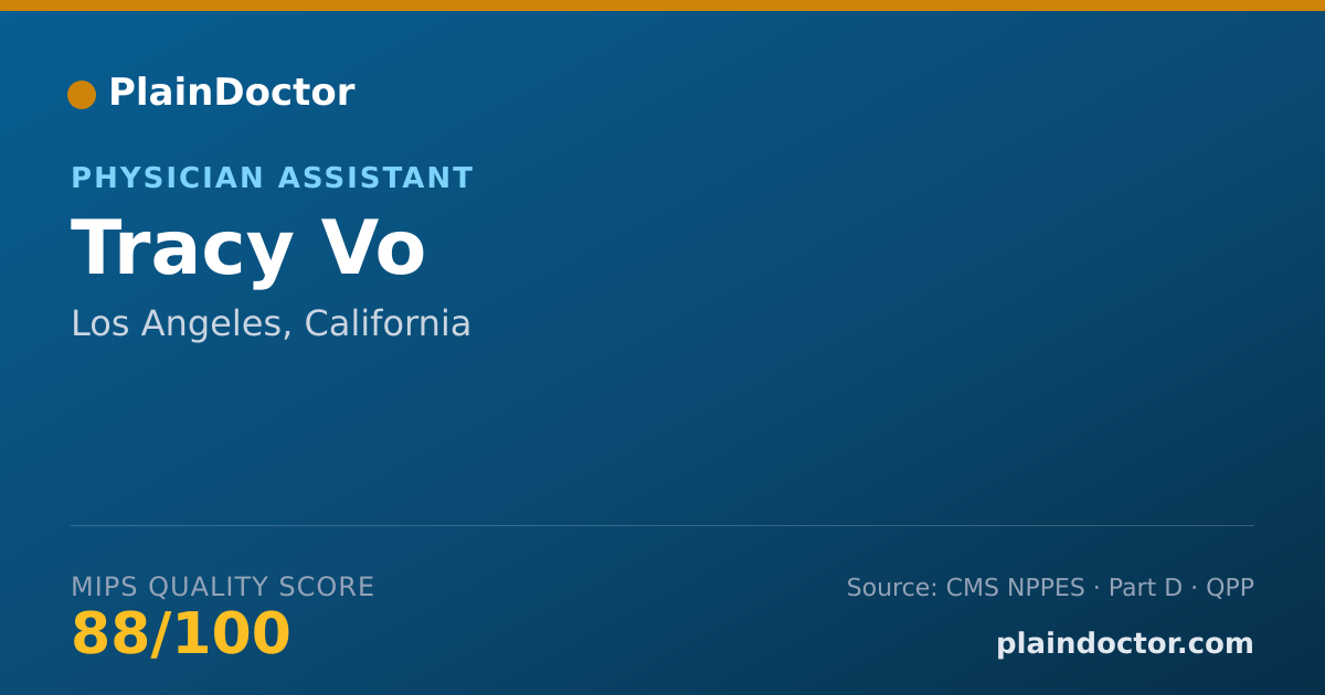 Shareable card for Tracy Vo - Physician Assistant, Los Angeles, CA