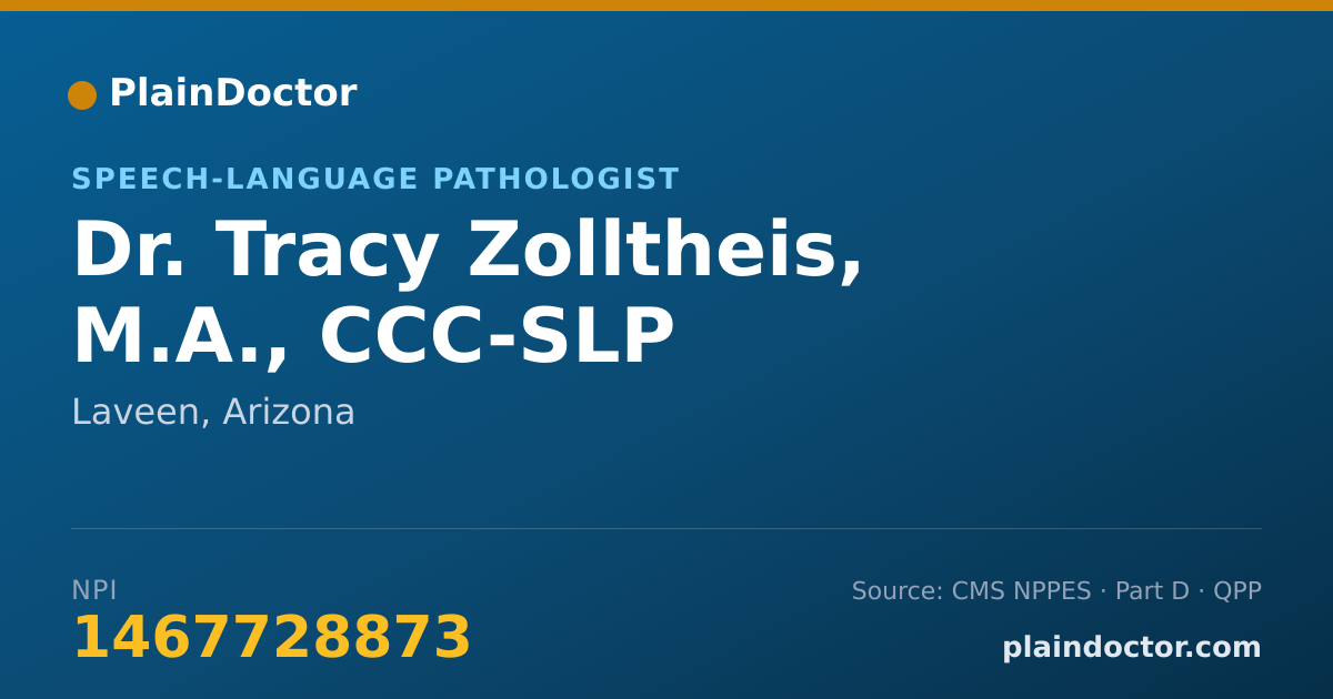 Shareable card for Tracy Zolltheis, M.A., CCC-SLP - Speech-Language Pathologist, Laveen, AZ