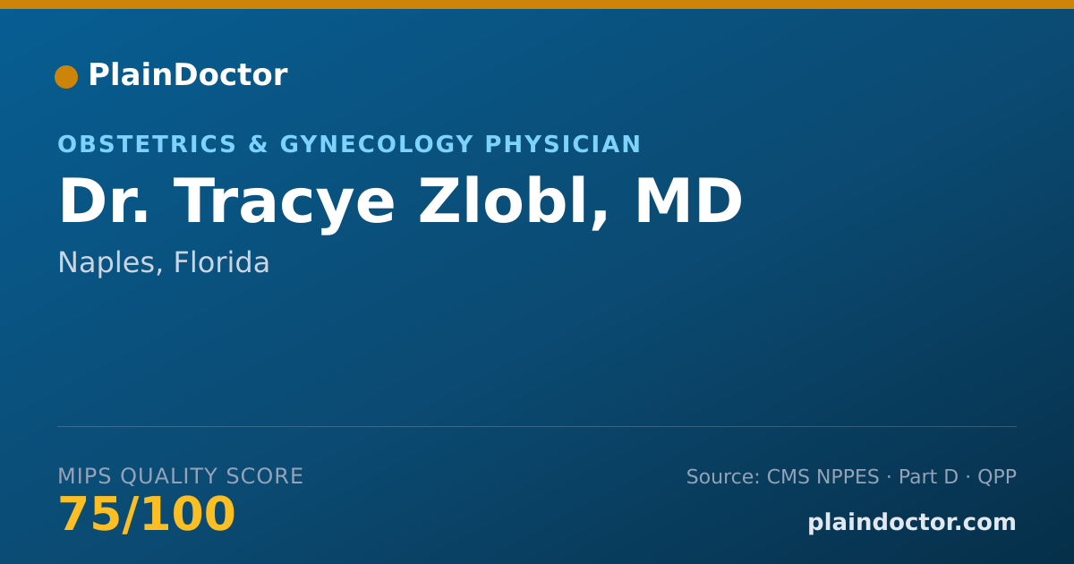 Shareable card for Tracye Zlobl, MD - Obstetrics & Gynecology Physician, Naples, FL