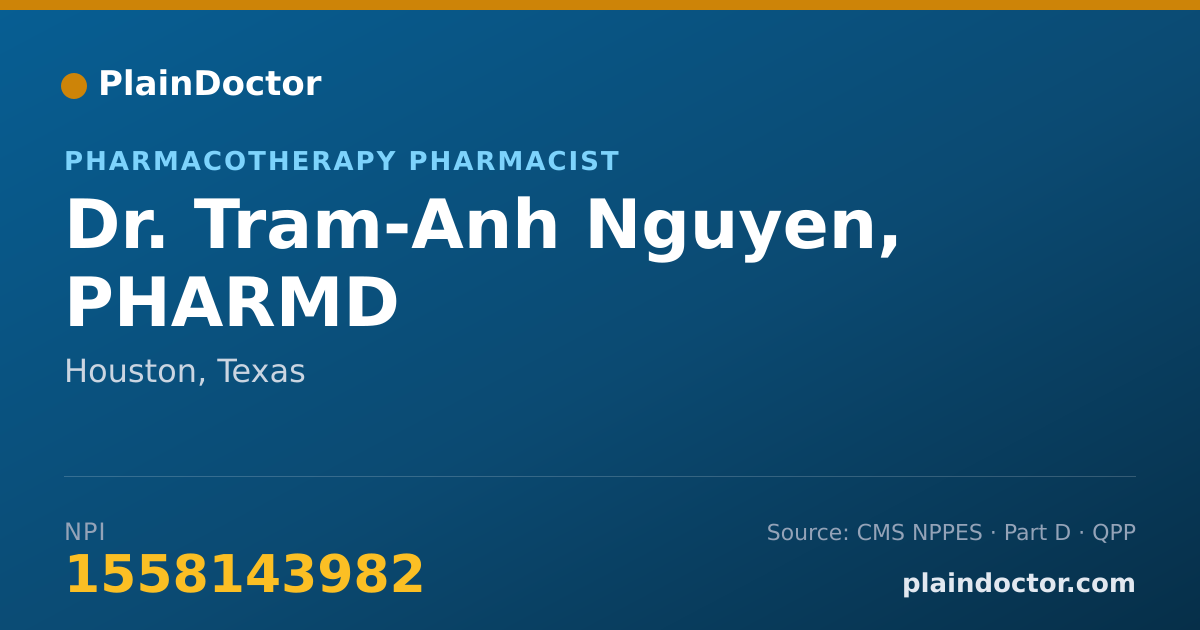 Shareable card for Tram-Anh Nguyen, PHARMD - Pharmacotherapy Pharmacist, Houston, TX