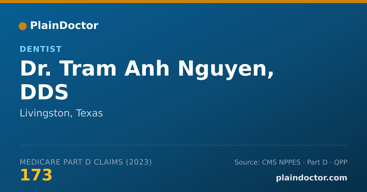 Shareable card for Tram Anh Nguyen, DDS - Dentist, Livingston, TX