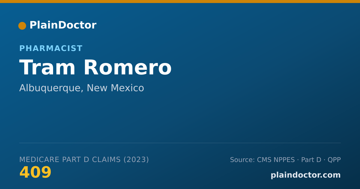 Shareable card for Tram Romero - Pharmacist, Albuquerque, NM