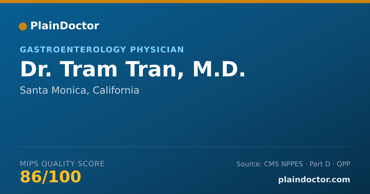 Shareable card for Tram Tran, M.D. - Specialist, Santa Monica, CA