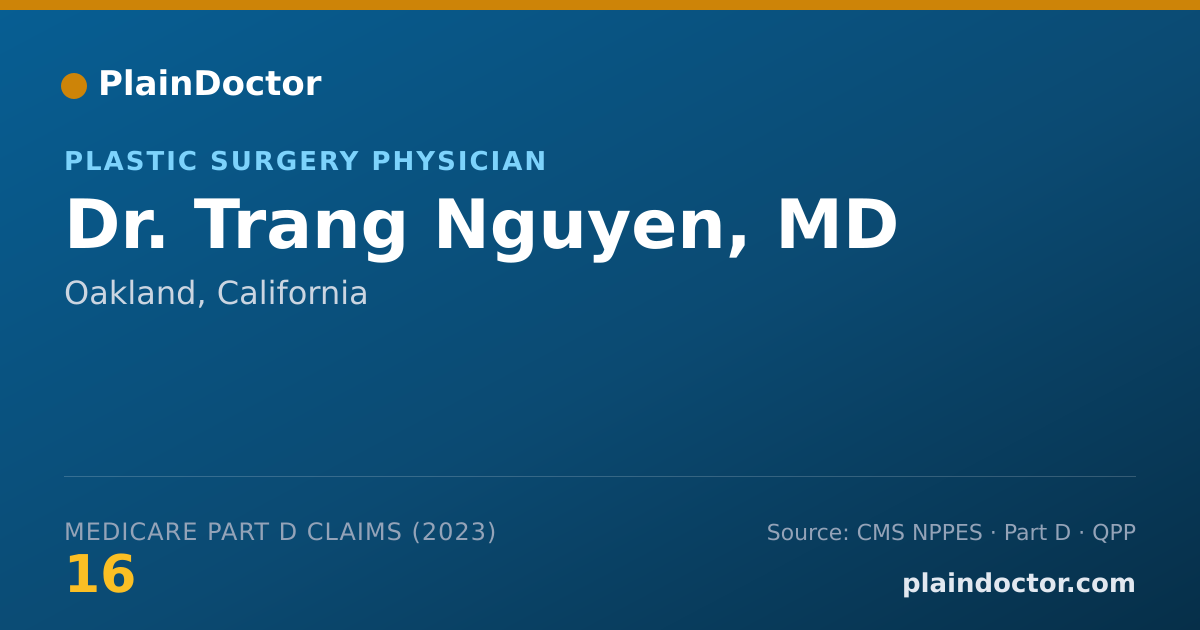 Shareable card for Trang Nguyen, MD - Plastic Surgery Physician, Oakland, CA