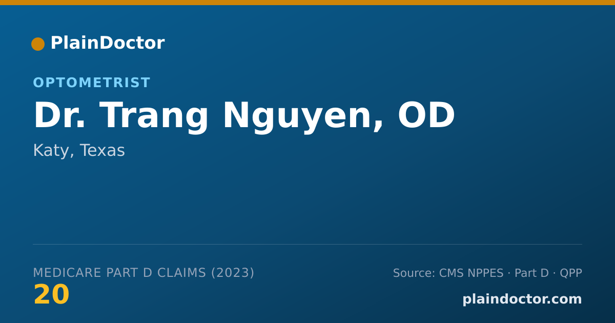 Shareable card for Trang Nguyen, OD - Optometrist, Katy, TX