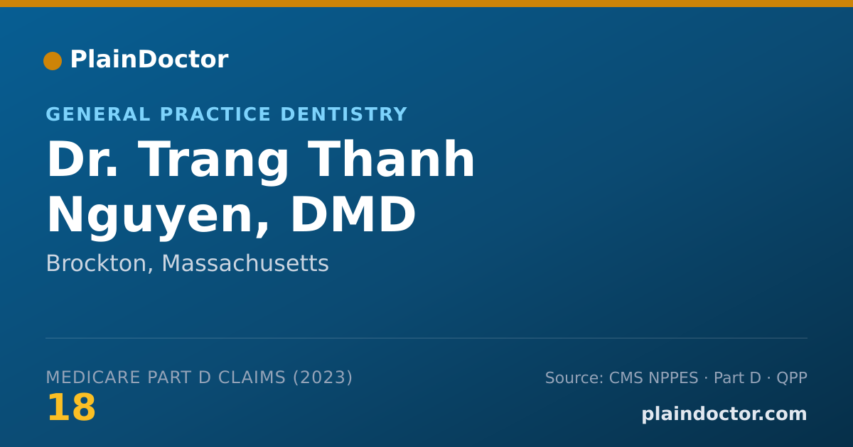 Shareable card for Trang Thanh Nguyen, DMD - General Practice Dentistry, Brockton, MA