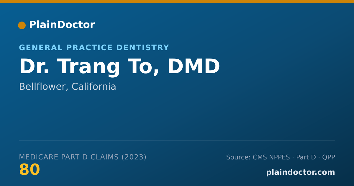 Shareable card for Trang To, DMD - General Practice Dentistry, Bellflower, CA