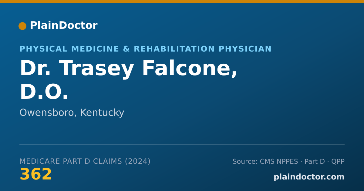 Shareable card for Trasey Falcone, D.O. - Physical Medicine & Rehabilitation Physician, Owensboro, KY