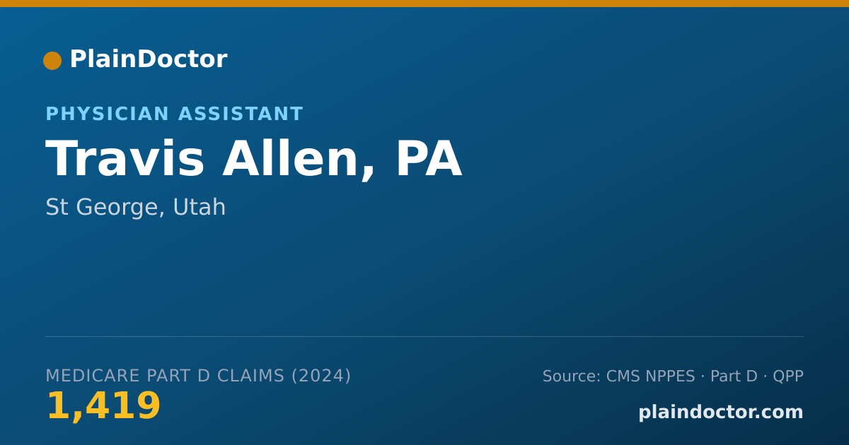 Shareable card for Travis Allen, PA - Physician Assistant, St George, UT