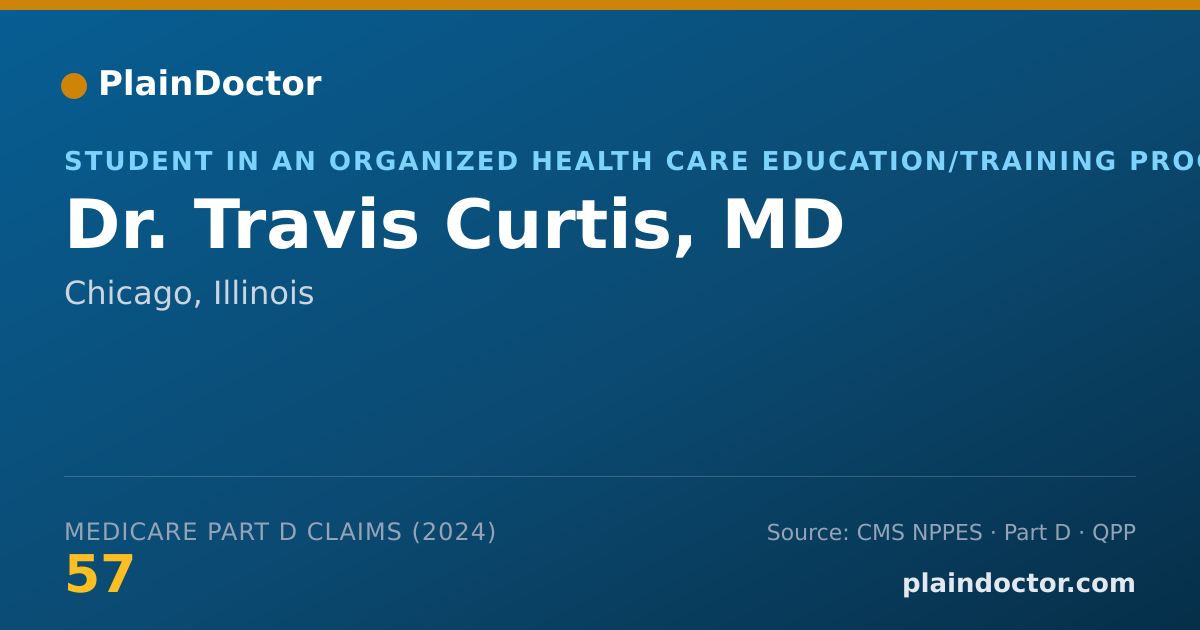 Shareable card for Travis Curtis, MD - Student in an Organized Health Care Education/Training Program, Chicago, IL