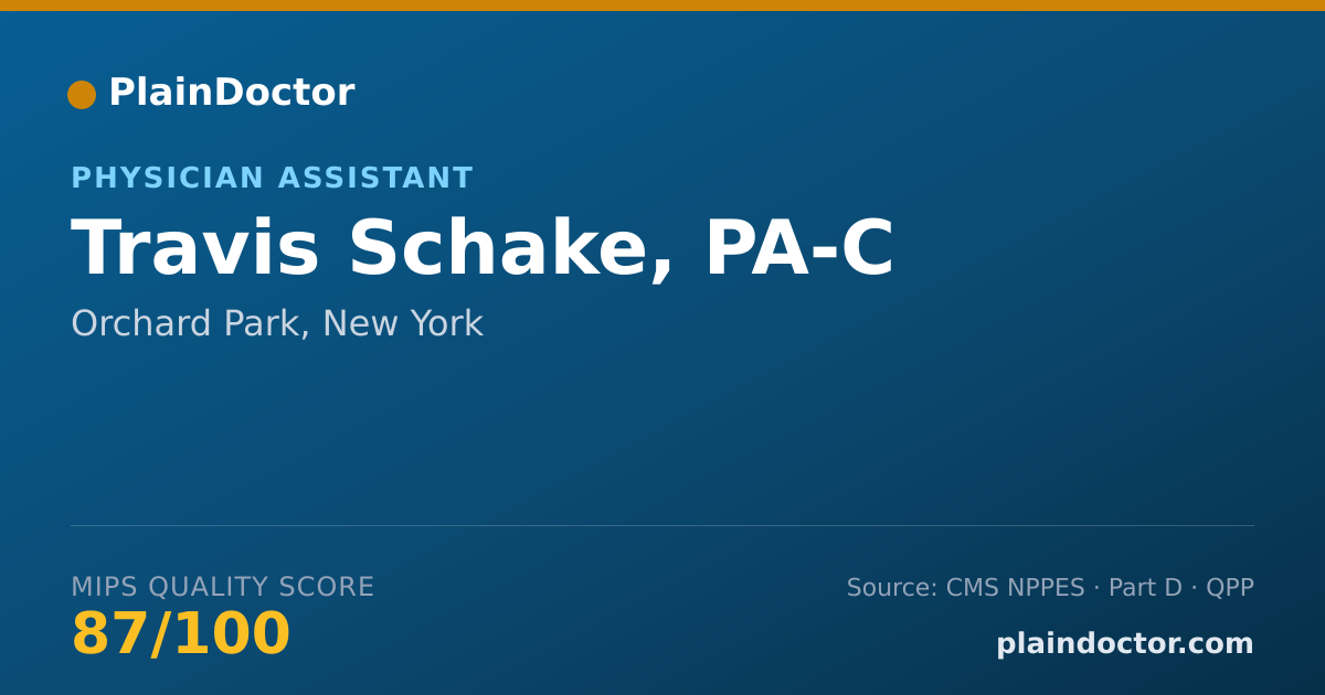Shareable card for Travis Schake, PA-C - Physician Assistant, Orchard Park, NY