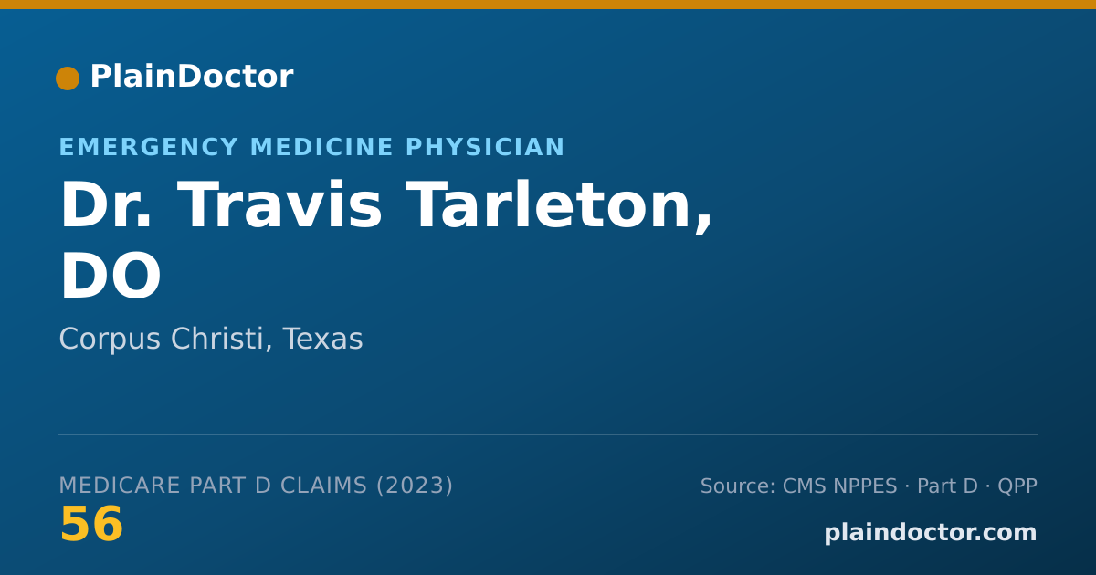 Shareable card for Travis Tarleton, DO - Emergency Medicine Physician, Corpus Christi, TX