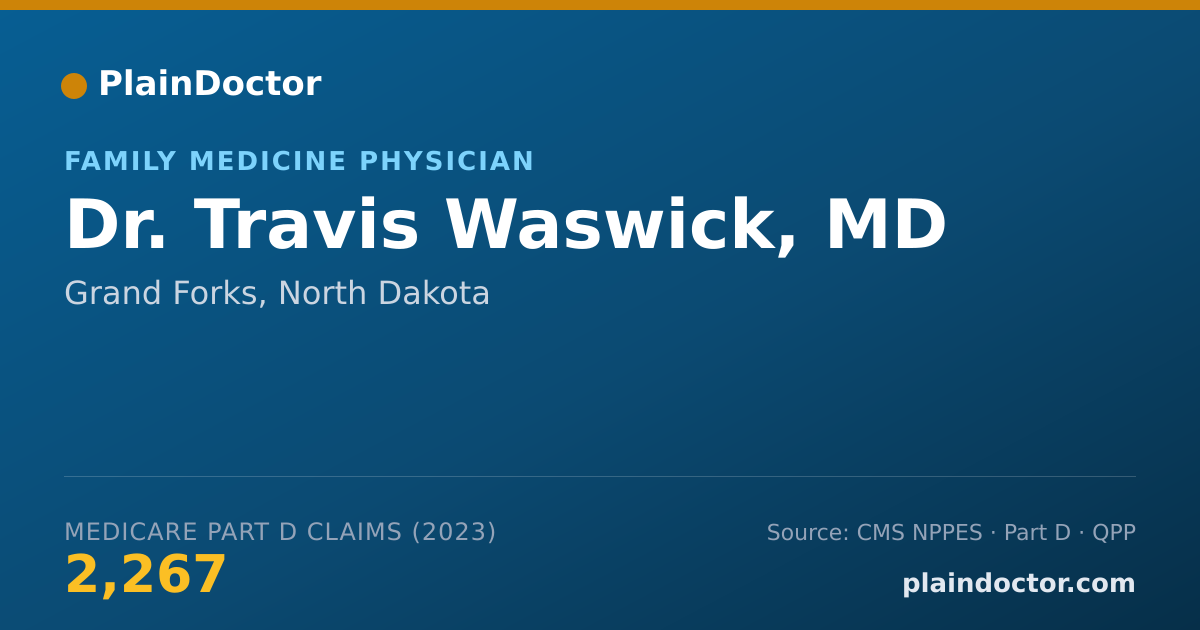 Shareable card for Travis Waswick, MD - Family Medicine Physician, Grand Forks, ND