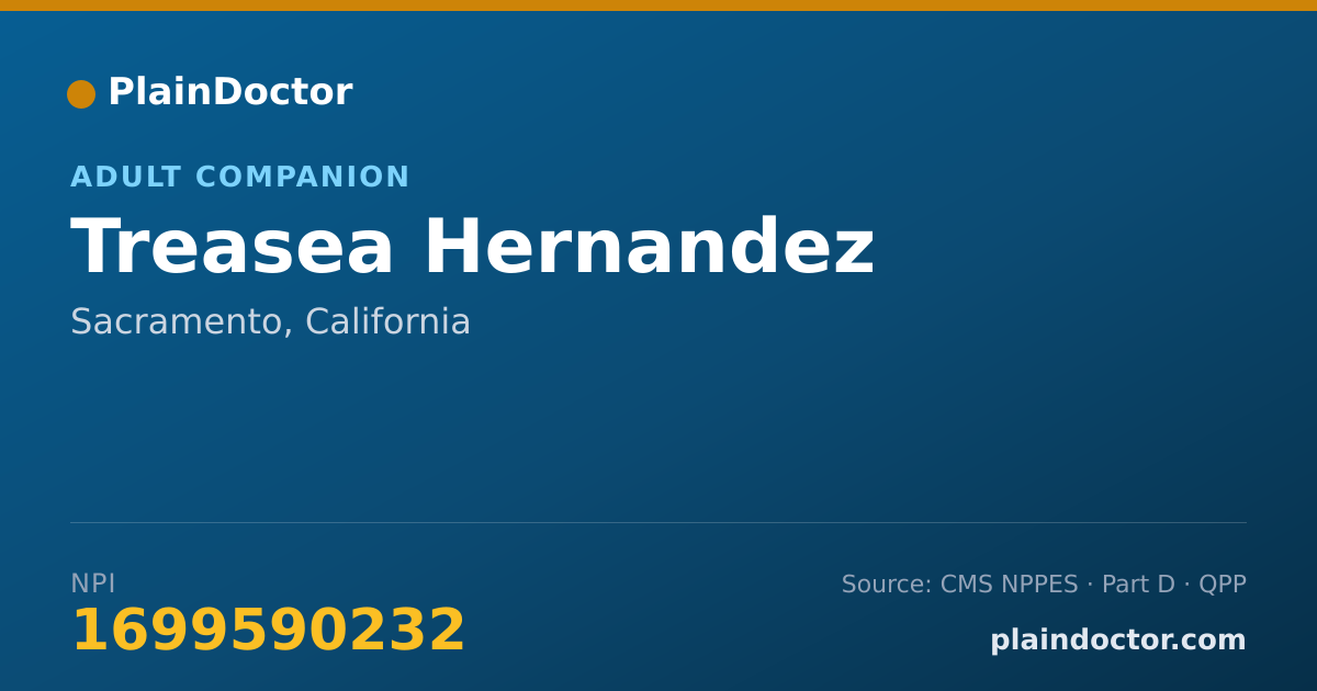 Shareable card for Treasea Hernandez - Community Health Worker, Sacramento, CA