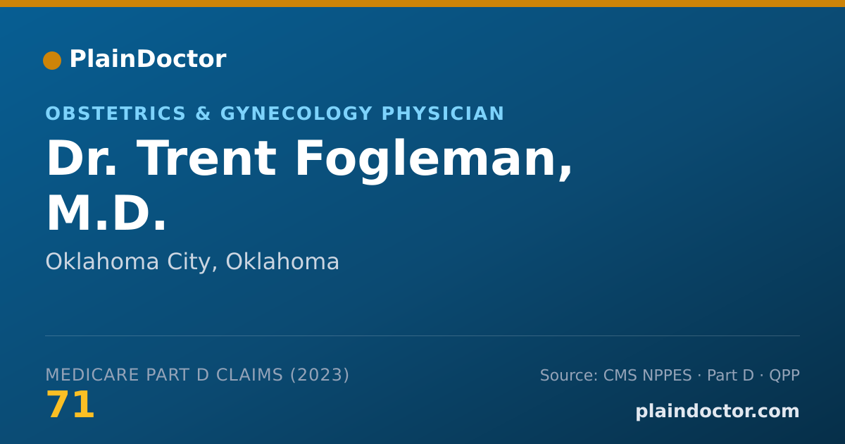 Shareable card for Trent Fogleman, M.D. - Obstetrics & Gynecology Physician, Oklahoma City, OK