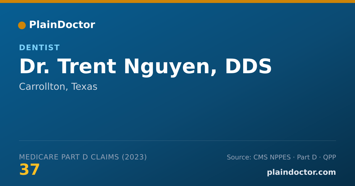 Shareable card for Trent Nguyen, DDS - Dentist, Carrollton, TX