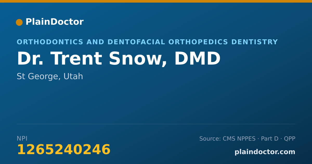 Shareable card for Trent Snow, DMD - Orthodontics and Dentofacial Orthopedics Dentistry, St George, UT