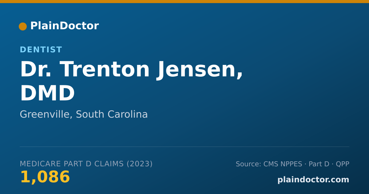 Shareable card for Trenton Jensen, DMD - Dentist, Greenville, SC