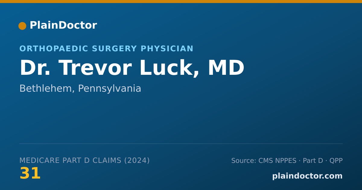 Shareable card for Trevor Luck, MD - Orthopaedic Surgery Physician, Bethlehem, PA