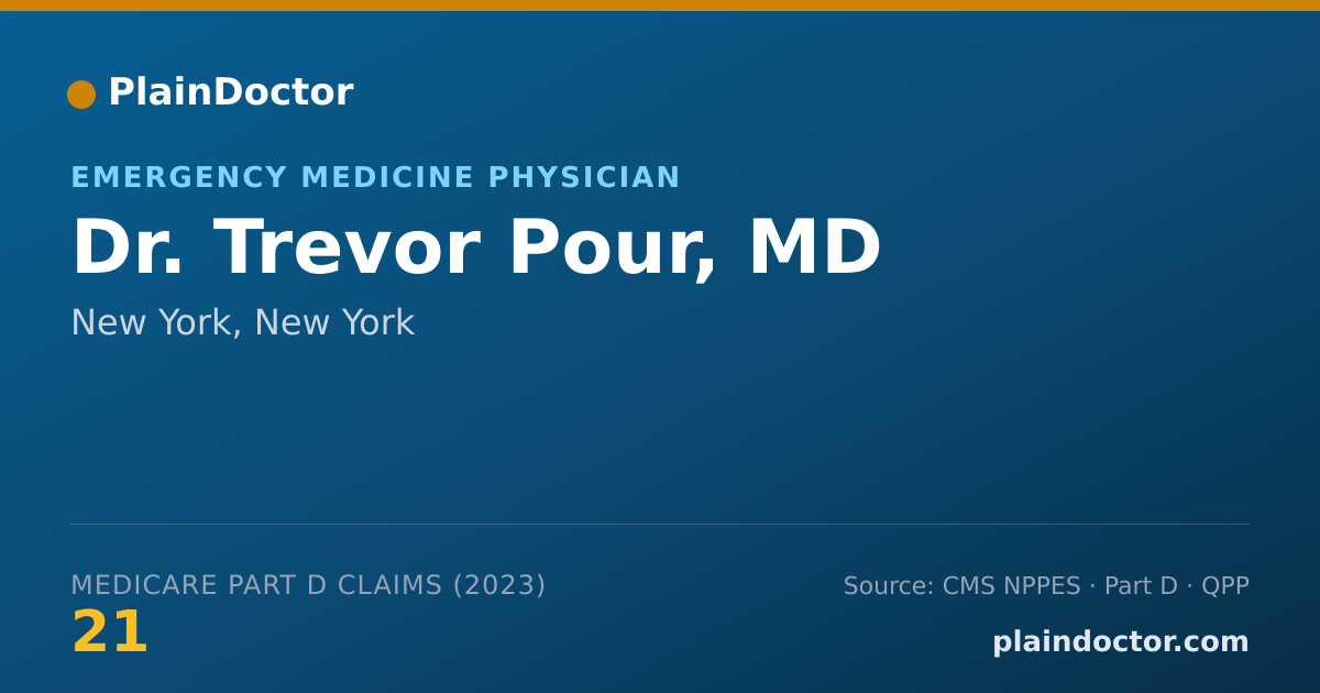 Shareable card for Trevor Pour, MD - Emergency Medicine Physician, New York, NY