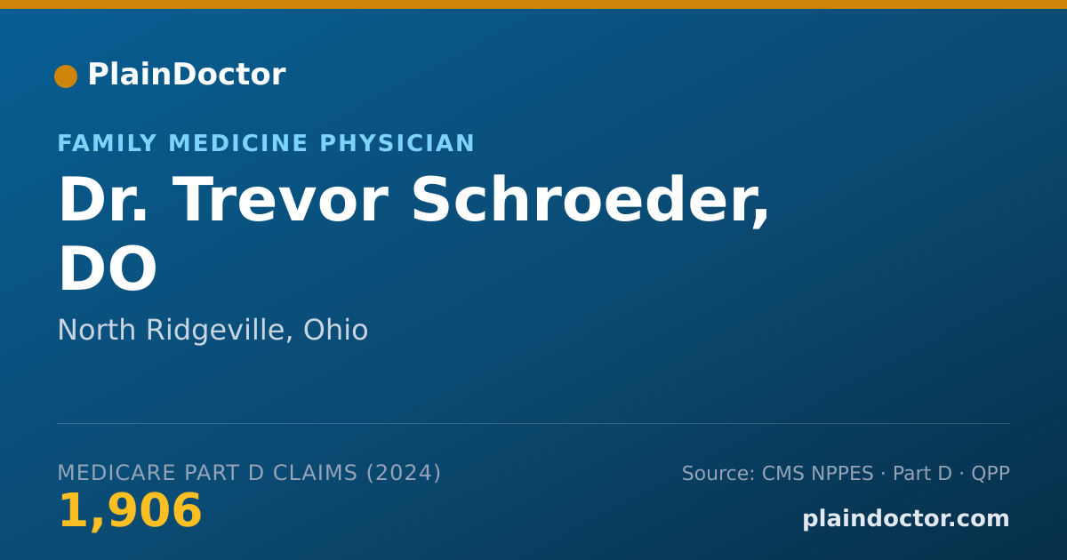Shareable card for Trevor Schroeder, DO - Family Medicine Physician, North Ridgeville, OH