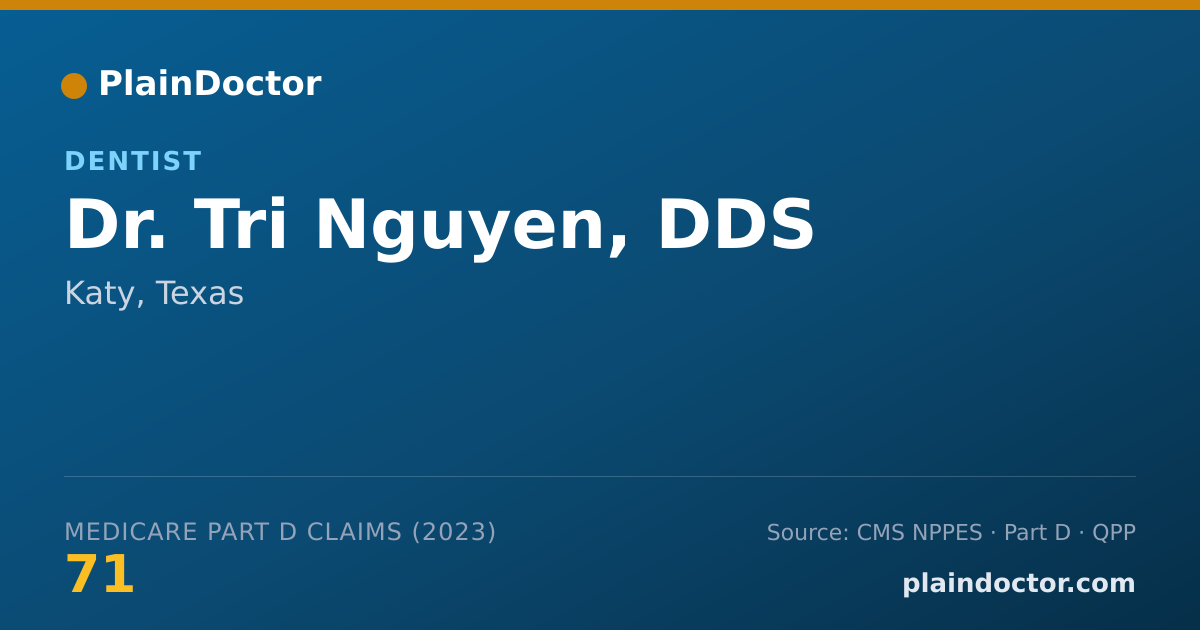 Shareable card for Tri Nguyen, DDS - Dentist, Katy, TX