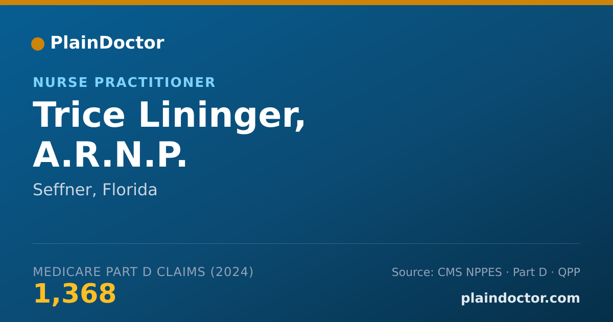 Shareable card for Trice Lininger, A.R.N.P. - Nurse Practitioner, Seffner, FL