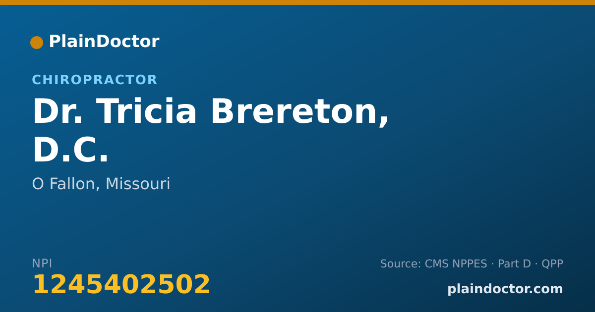 Shareable card for Tricia Brereton, D.C. - Chiropractor, O Fallon, MO