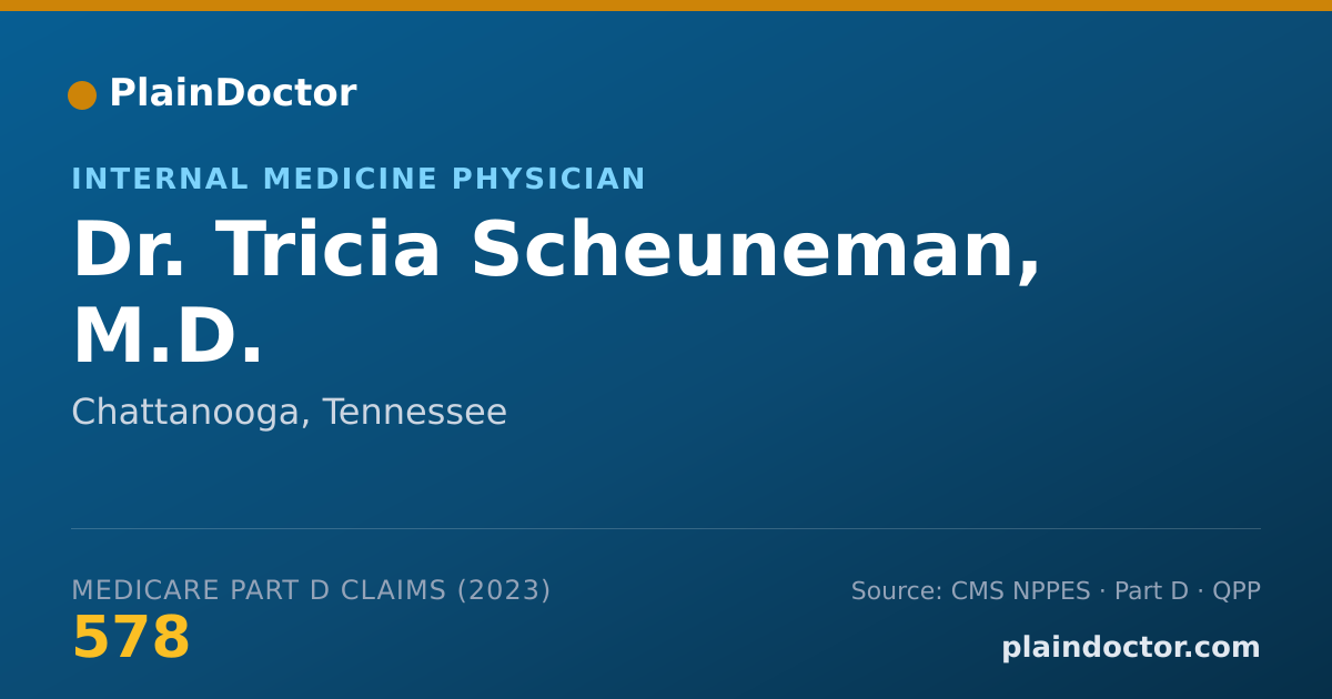 Shareable card for Tricia Scheuneman, M.D. - Internal Medicine Physician, Chattanooga, TN
