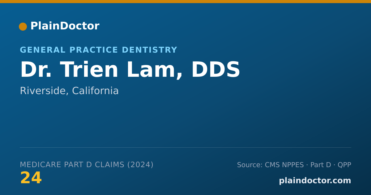 Shareable card for Trien Lam, DDS - General Practice Dentistry, Riverside, CA