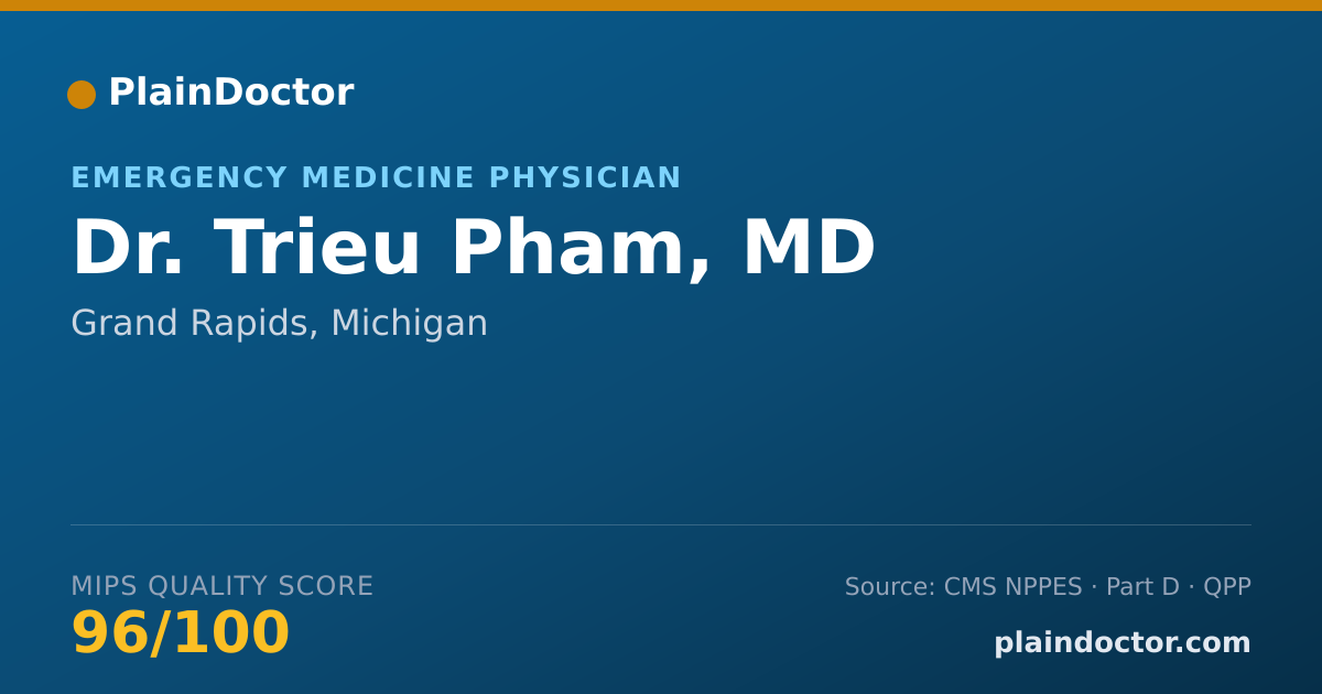 Shareable card for Trieu Pham, MD - Emergency Medicine Physician, Grand Rapids, MI