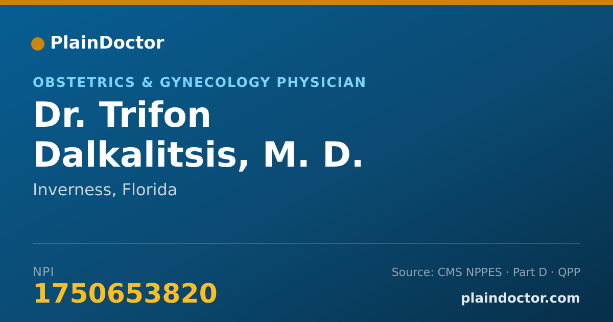 Shareable card for Trifon Dalkalitsis, M. D. - Obstetrics & Gynecology Physician, Inverness, FL