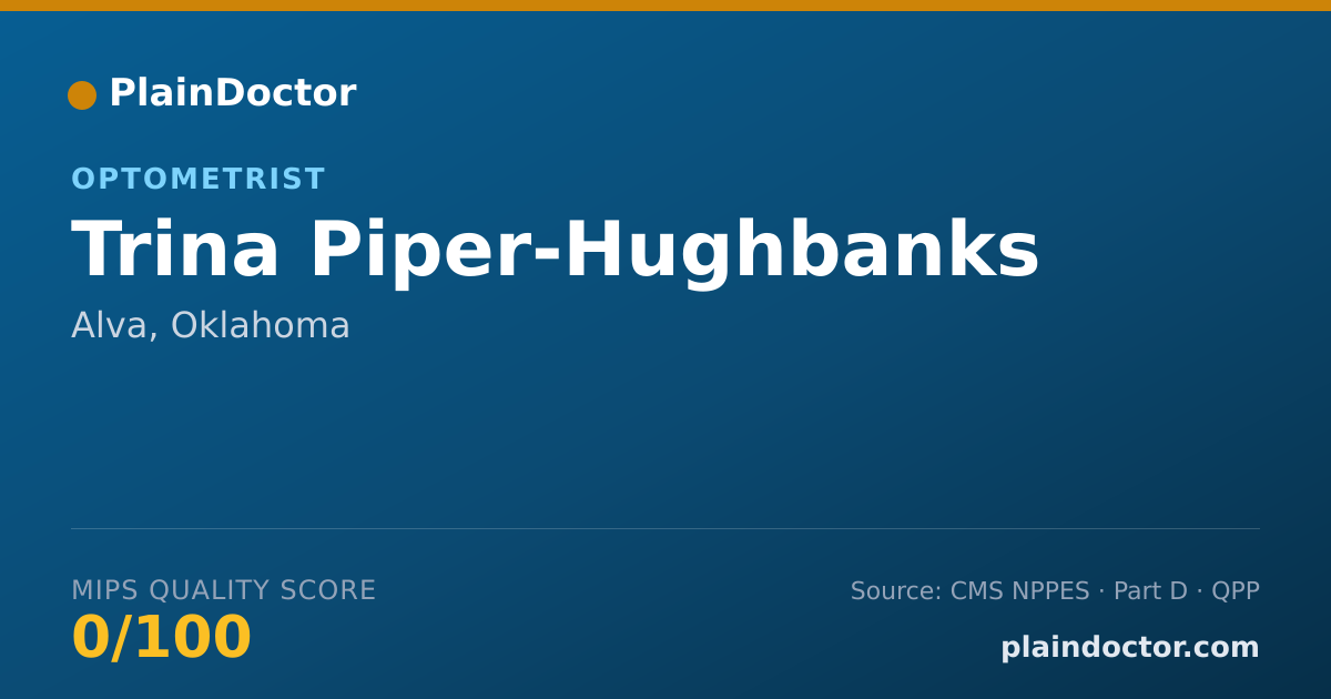 Shareable card for Trina Piper-Hughbanks - Optometrist, Alva, OK