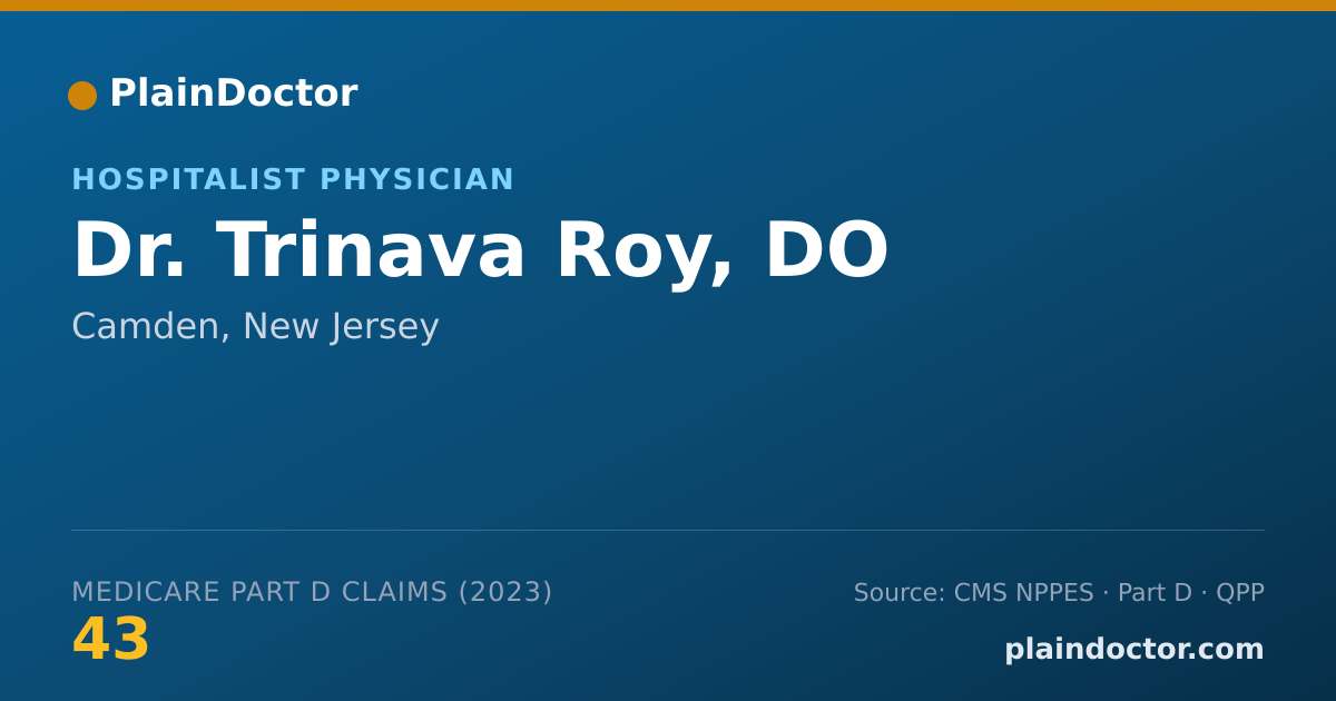 Shareable card for Trinava Roy, DO - Hospitalist Physician, Camden, NJ