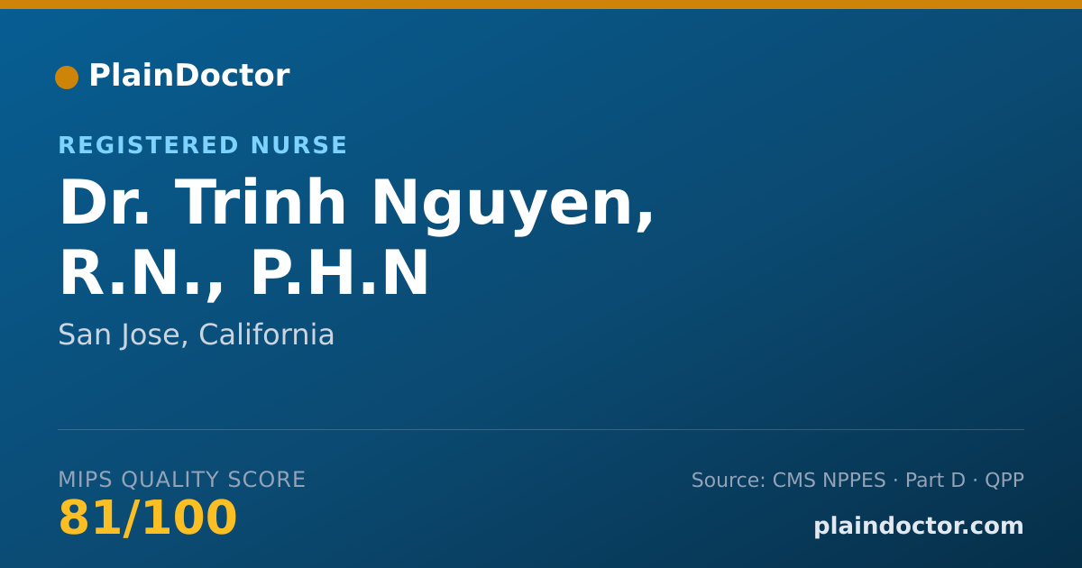 Shareable card for Trinh Nguyen, R.N., P.H.N - Registered Nurse, San Jose, CA